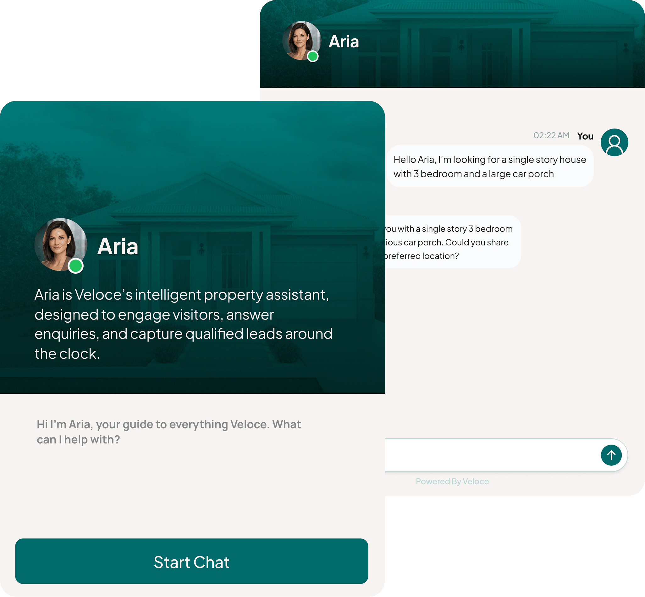 Aria AI Assistant Interface